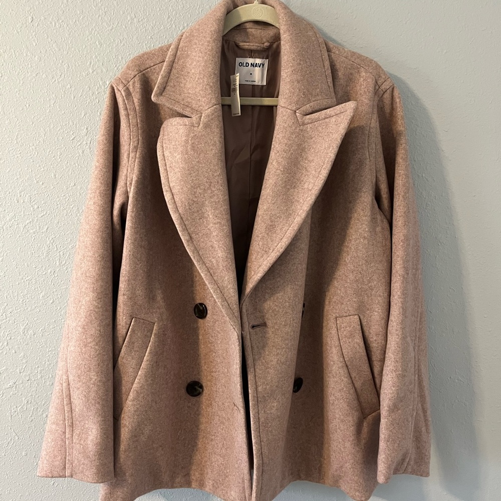 Blush pink, super soft, new with tags, oversized pea coat.
